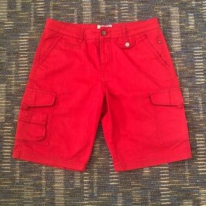 Men’s Red Cargo Shorts by Xios